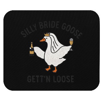 Discover Embroidered Silly Goose Bride Funny Goose Lover Mouse Pads