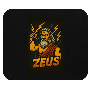 Discover Epic Zeus Thunderbolt Illustration Mouse Pads