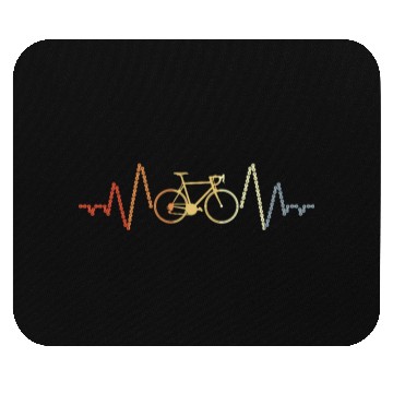 Discover Vintage Cycling Heartbeat Mouse Pads