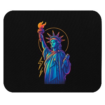 Discover Statue of Liberty Neon Mouse Pads Design