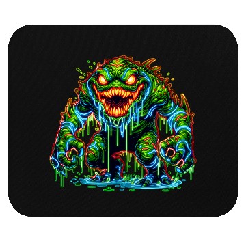 Discover Neon Swamp Beast – Toxic Terror Mouse Pads