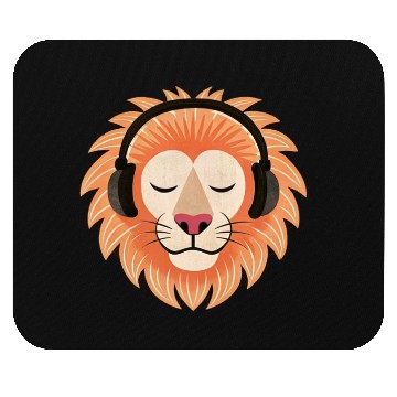 Discover Bass the Vinyl Lion Mouse Pads