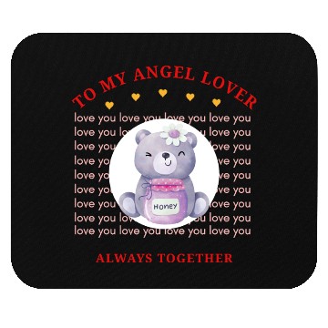 Discover Angel Lover | Cute Bear Love Mouse Pads