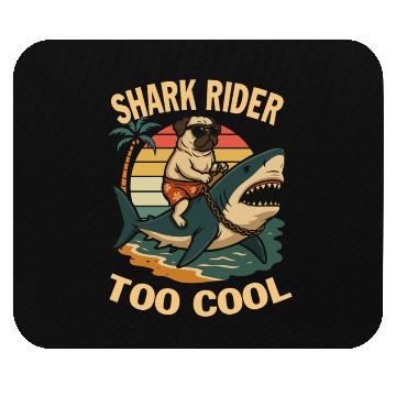 Discover Let's ride the shark with Pug Mouse Pads