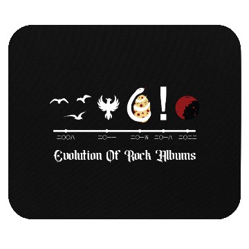 Discover Rock Album Evolution: Minimalist Vector icons Mouse Pads