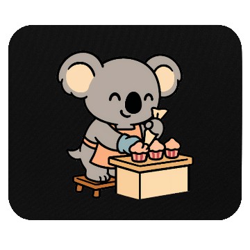 Discover Cute Koala Decorating Cupcakes Mouse Pads