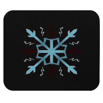 Discover Blue snow flake Mouse Pads