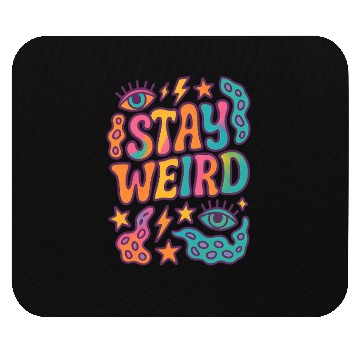 Discover Stay Weird – Funky Retro Design Mouse Pads