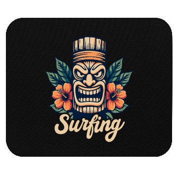 Discover Tiki Surfing Vibes - Hawaii Feeling Pure Mouse Pads