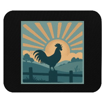 Discover Vintage Rooster Dawn Mouse Pads
