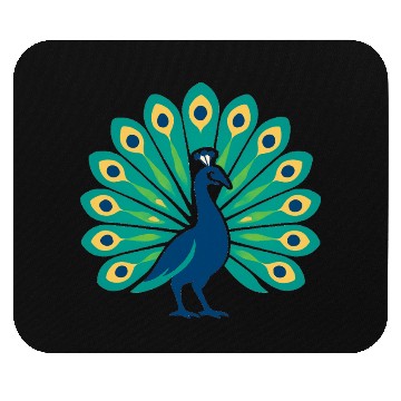 Discover Elegant Peacock Feather Spread Mouse Pads