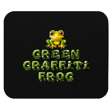 Discover Green Graffiti Frog  Yes, that's me! Mouse Pads