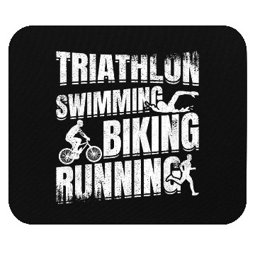 Discover Triathlon Swim Run Cycle Mouse Pads