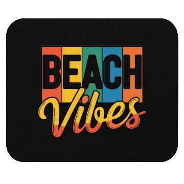 Discover Beach Vibes Bold Retro Design Mouse Pads