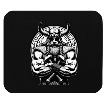 Discover Viking Warrior Man Odin Thor Norman Walhalla Mouse Pads