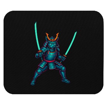 Discover Legendary Samurai Cat – Epic Warrior Design” Mouse Pads
