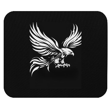 Discover White Tribal Eagle Art Design" Mouse Pads