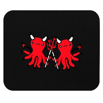 Discover 2 octopus devil hell team friends satan evil sweet Mouse Pads