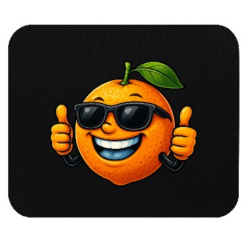 Discover Cool sweet orange cartoon summer fruit Mouse Pads