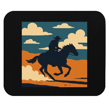Discover Wild West Cowboy Ride Mouse Pads