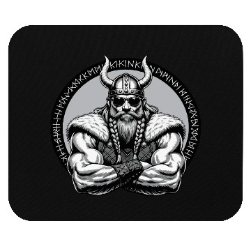 Discover Viking Warrior Man Odin Thor Norman Walhalla Mouse Pads