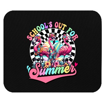 Discover Schools Out For Summer Flamingo Teaches Students Mouse Pads
