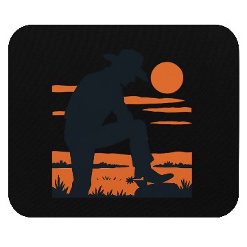 Discover Western Cowboy Sunset Mouse Pads