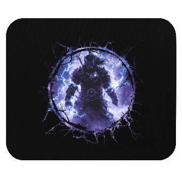 Discover Thunder Warrior With Lightning Magic Fantasy Style Mouse Pads