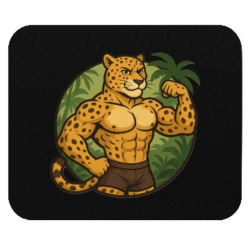 Discover Muscular Jungle Leopard Mouse Pads