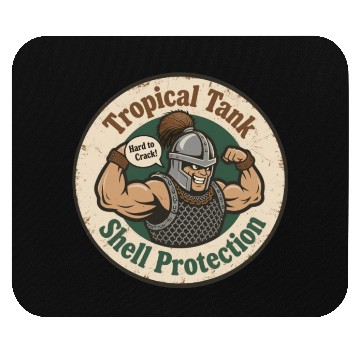 Discover Tropical Tank Shell Protection Coconut Mouse Pads