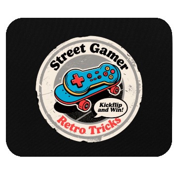 Discover Street Gamer Retro Tricks Skate Controller Mouse Pads