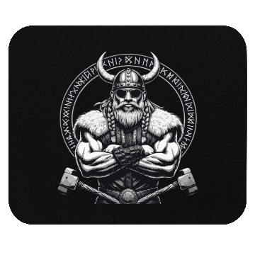 Discover Viking Warrior Man Odin Thor Norman Walhalla Mouse Pads