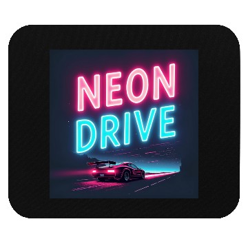 Discover Neon Drive - Retro Synthwave Design Mouse Pads