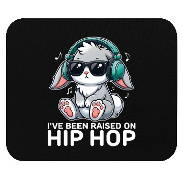 Discover I've Been Raised on Hip Hop Bunny Funny Cute Mouse Pads