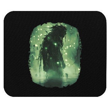 Discover Swamp Demon with Glowing Aura and Haunt Magic Mouse Pads
