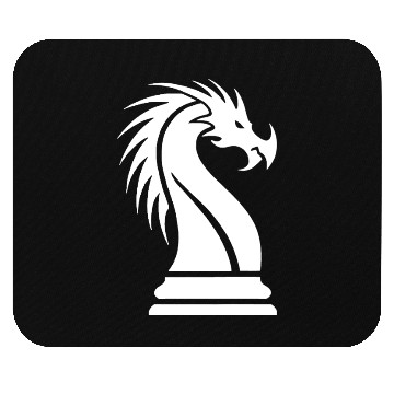 Discover Chess Dragon white Mouse Pads