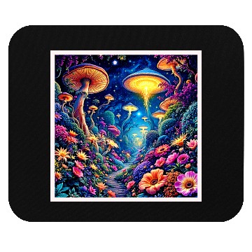 Discover Mystic Bloom Forest Under Stars Mouse Pads