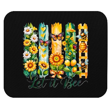 Discover Let It Bee Positivity Spring Summer Mouse Pads