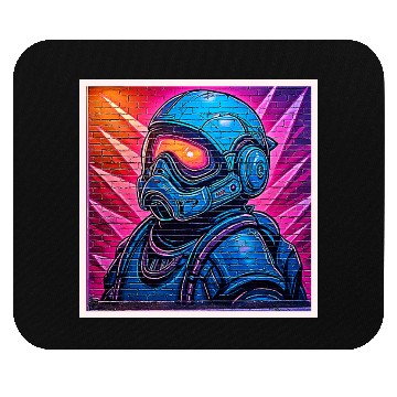 Discover Neon Cyberpunk Astronaut Mouse Pads