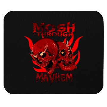 Discover Mosh Through Mayhem Skull Design Mouse Pads