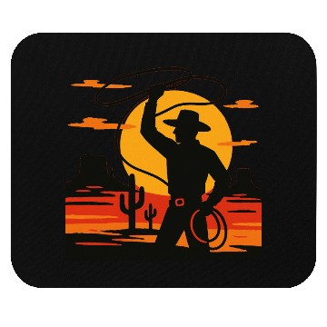 Discover Lasso the Sunset Cowboy Mouse Pads