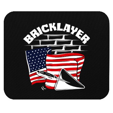 Discover Bricklayer American Pride Flag Design Mouse Pads