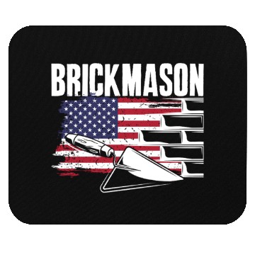 Discover Bricklayer Brickmason American Pride Mouse Pads