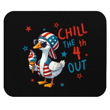 Discover 4th of July Goose Chill the 4th out Mouse Pads