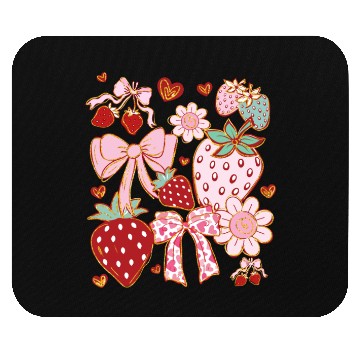 Discover Boho Strawberry Coquette Mouse Pads