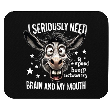Discover Humorous Eccentric Donkey Illustration Mouse Pads
