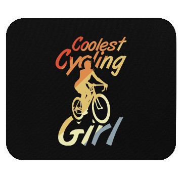 Discover Coolest Cycling Girl Mouse Pads