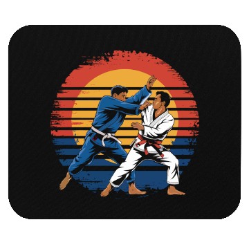 Discover Retro Vintage Jiu Jitsu Martial Arts Grappling Mouse Pads