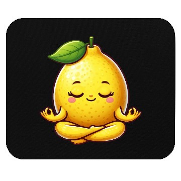 Discover Cute lemon yoga meditation relaxation cartoon Mouse Pads