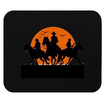 Discover Western Sunset Ride Mouse Pads